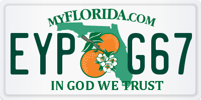 FL license plate EYPG67