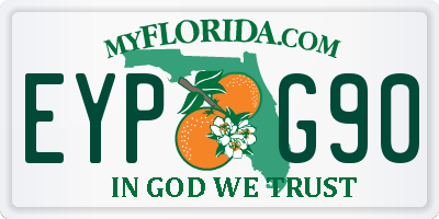 FL license plate EYPG90