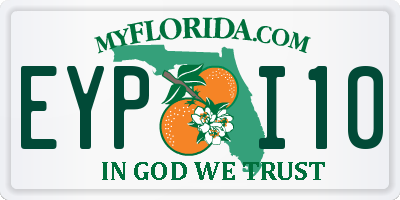 FL license plate EYPI10