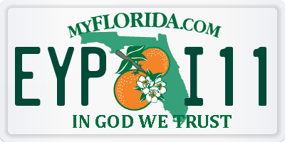 FL license plate EYPI11