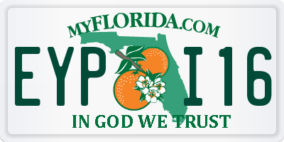 FL license plate EYPI16