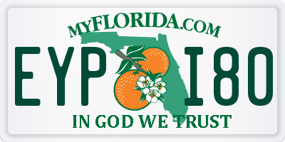 FL license plate EYPI80