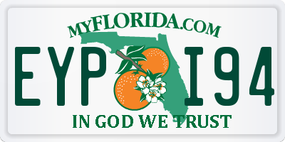 FL license plate EYPI94