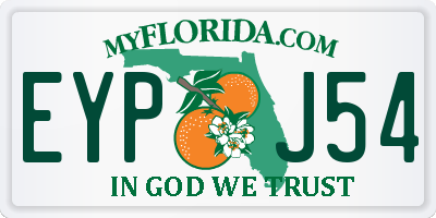 FL license plate EYPJ54