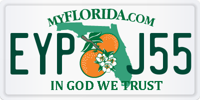 FL license plate EYPJ55