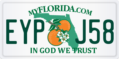 FL license plate EYPJ58