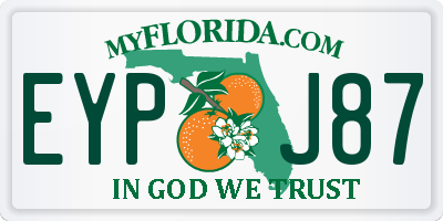 FL license plate EYPJ87