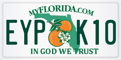 FL license plate EYPK10