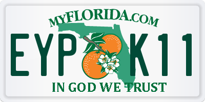 FL license plate EYPK11