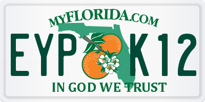 FL license plate EYPK12