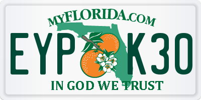 FL license plate EYPK30
