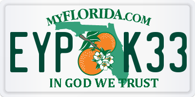 FL license plate EYPK33