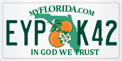 FL license plate EYPK42