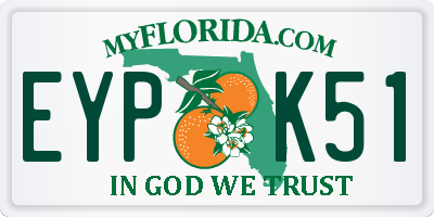 FL license plate EYPK51