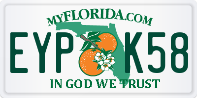 FL license plate EYPK58