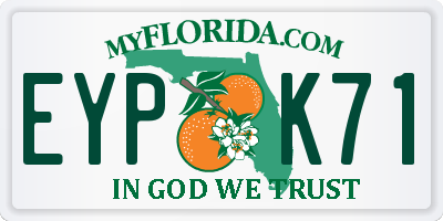 FL license plate EYPK71