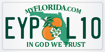 FL license plate EYPL10