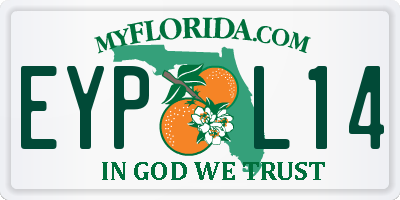 FL license plate EYPL14