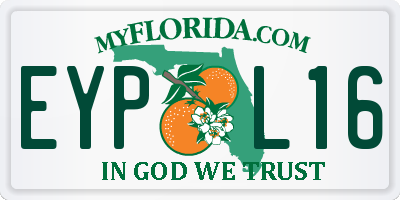 FL license plate EYPL16