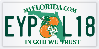 FL license plate EYPL18