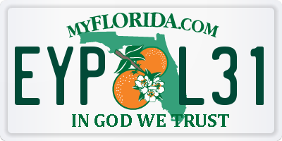 FL license plate EYPL31