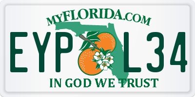 FL license plate EYPL34