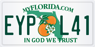 FL license plate EYPL41