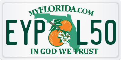 FL license plate EYPL50
