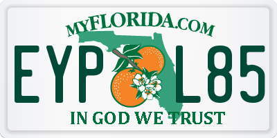 FL license plate EYPL85