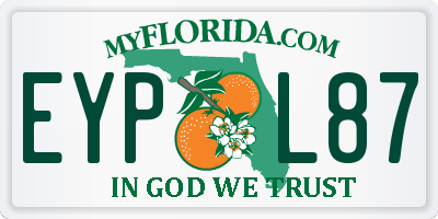 FL license plate EYPL87