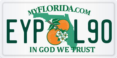 FL license plate EYPL90