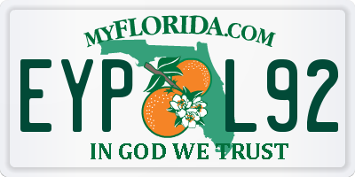 FL license plate EYPL92