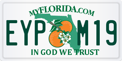 FL license plate EYPM19