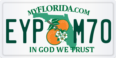 FL license plate EYPM70