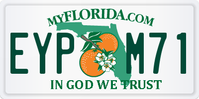 FL license plate EYPM71
