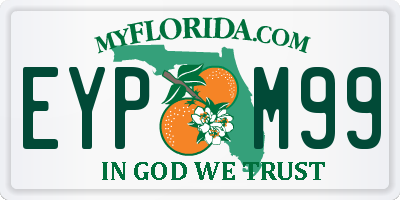 FL license plate EYPM99