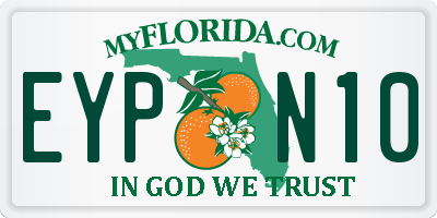 FL license plate EYPN10