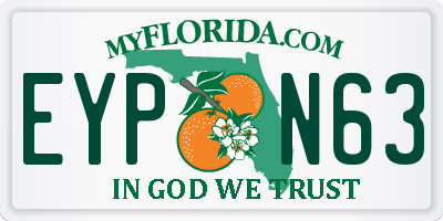 FL license plate EYPN63