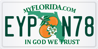 FL license plate EYPN78