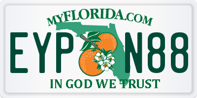FL license plate EYPN88