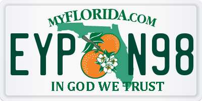 FL license plate EYPN98