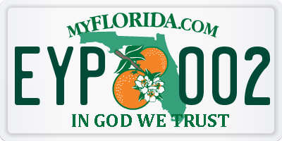 FL license plate EYPO02