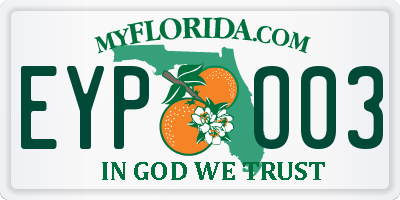 FL license plate EYPO03