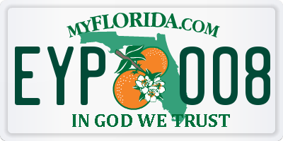 FL license plate EYPO08