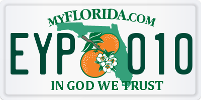 FL license plate EYPO10