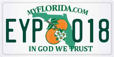 FL license plate EYPO18