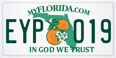 FL license plate EYPO19