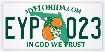 FL license plate EYPO23