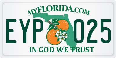 FL license plate EYPO25