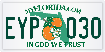 FL license plate EYPO30